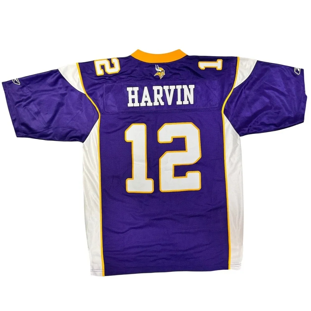 Reebok NFL Minnesota Vikings Percy Harvin #12 Jersey Mens‎ Large Purple Football